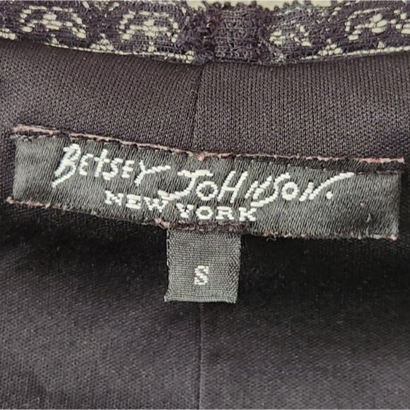 Vintage Betsy Johnson New‎ York 90s Y2K 3/4 Sleeve Swing Dress Black Size Small - Picture 2 of 9